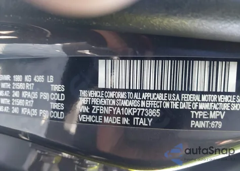 2019 Fiat 500X Pop Awd z USA, uszkodzony, nr VIN ZFBNFYA10KP773865